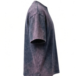 T-shirt à ourlet fendu style streetwear, coupe oversize, impression de logo personnalisée, 100% coton, décontracté, mode masculine - Product Image 4