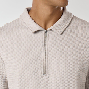 Custom Wholesale Casual Summer Breathable Knitted Men's Polo <b>Shirts</b> - Product Image 4