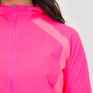 New Design Custom Women's Color Blocked Hooded Racer Jacket Full Sleeve Quilted Breathable Windproof Lightweight Purple <b>Zipper</b> - Product Image 6
