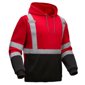 Sweat-shirts de sécurité réfléchissants imperméables fabriqués au Pakistan, classe ANSI 2, classe EN ISO 1, avec cordon de serrage et manches longues - Product Image 1