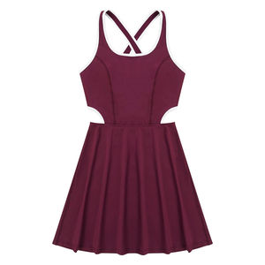 ชุดเทนนิสผู้หญิงแบบเปิดหลัง สายไขว้ กระโปรงกีฬา ชุดออกกำลังกายโยคะ 1 ชิ้น พร้อมกางเกงขาสั้น รุ่นใหม่ล่าสุด ปี 2026 - Product Image 2