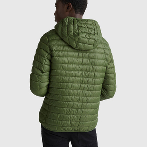 Blouson matelassé d'hiver surdimensionné pour homme, avec capuche, en duvet brillant, style européen et américain, vêtement d'extérieur chaud - Product Image 4