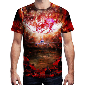 T-shirt tendance à col rond pour homme, en coton léger, imprimé numériquement, séchage rapide, avec logo personnalisé, style streetwear, idéal pour l'été - Product Image 5