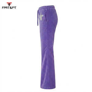 2026 Best Quality Casual Custom Heavyweight Regular Fit Winter Satin ODM Sweatpants for <b>Women</b> - Product Image 6