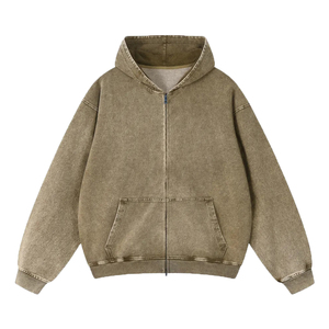 Regular Fit Hooded Embroidered Pullover <b>Sweatshirt</b> Men Punk Style Cartoon Pattern <b>Fleece</b> 100% Cotton <b>Lined</b> Eco-Friendly Spring - Product Image 3