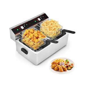 Friggitrice Elettrica da Banco a Doppia Vasca da 3400W, Elettrodomestico da Cucina Efficiente ed Elegante - Product Image 6