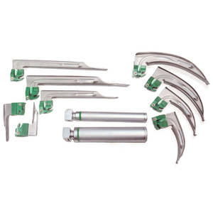 Ensemble de laryngoscopes 4 lames Macintosh conventionnelles manuelles en acier inoxydable, instruments chirurgicaux de haute qualité avec poignée - Product Image 1