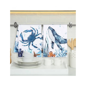 Serviette de cuisine en coton brodé marin prête pour le festival, 50x80cm, 340GSM, absorbante, idéale pour les chaînes de vente au détail saisonnières et les acheteurs - Product Image 1