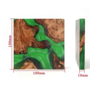 Diameter 10cm Thick 10mm Handcrafted Rustic Wood Resin <b>Drink</b> <b>Coasters</b> for Table Decor Bar Accessory <b>Drink</b> Wood Resin <b>Coaster</b> - Product Image 4