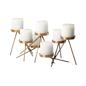 Luxury Nordic Gold Metal Pillar Candle Holder Geometric Candlestick Stand for Wedding <b>Table</b> Centerpiece Home Hotel - Product Image 3