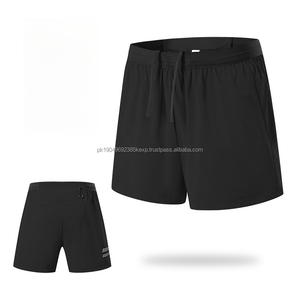 Vente en gros Short de course décontracté en polyester et spandex pour homme Short de sport 2 en 1 de gymnastique double couche pour homme avec poche - Product Image 1