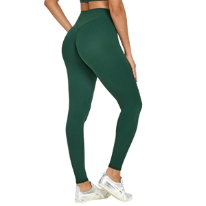 Meilleurs Leggings de Yoga Mi-Taille Unis pour Femmes en Nylon Spandex Anti-Odeur, Logo Personnalisé, OEM, Vente en Gros, Collants d'Entraînement, Vêtements de Sport Actifs - Product Image 3