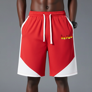 Streetwear Custom Men's short 100% Cotton Fleece 2 tone Quick Dry High Street Style Elastic Waist comfortable <b>hip</b> hop short - Product Image 4