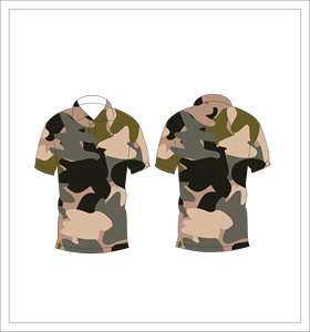 Polo à manches courtes en sublimation camouflage vert et marron, performance sportive, décontracté, impression de logo personnalisé, vêtements unisexes - Product Image 3