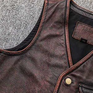 Chaleco de Motociclismo de Cuero Genuino Personalizado, a Prueba de Viento, Talla Grande, para Hombre, Chaleco Protector de Motociclista, Proveedor, Nueva Tendencia 2026 - Product Image 3