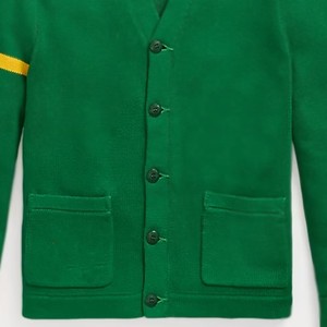 Cardigan en tricot épais à double boutonnage en acrylique à manches longues pour homme, personnalisable avec logo, idéal pour l'école, le collège et l'université (OEM/ODM) - Product Image 3