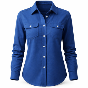 Camisas de Franela a Cuadros de Corte Regular Premium, Estilo Vintage, Casuales, Tejidas, para Mujer - Proveedor OEM, Compra Directa de Fábrica al por Mayor - Product Image 1
