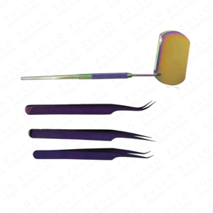 New Private Label Eyelash Tweezers Set Stainless Steel Volume <b>Lash</b> Extension Tools with Mirror Professional <b>Kit</b> - Product Image 5