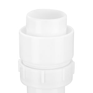 1 1/2 Inch P Trap Sink Drain <b>Pipe</b> Kit with Chrome Finish Threaded Adapter TPU Leak Resistant <b>Washers</b> PP Plastic Basin Waste - Product Image 6