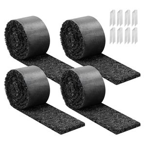 4 Rotoli di Tappeto in Gomma Riciclata 120 x 4,5 Pollici, Barriera per Fiori dall'Aspetto Naturale, Bordo Permanente per Pacciamatura in Gomma per Agricoltura - Product Image 1