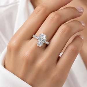 2ct Coffin & 0.08ct Round Cut Lab Grown Diamond Classic 10K 14K 18K Solid Gold Diamond Engagement <b>Ring</b> IGI Certified Color DEF - Product Image 6