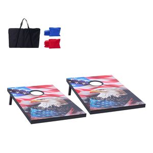 Set da Cornhole Portatile 3x2 ft in MDF, Gioco da Interno ed Esterno per Adulti, Include Tavola per Lancio delle Corn - Product Image 1
