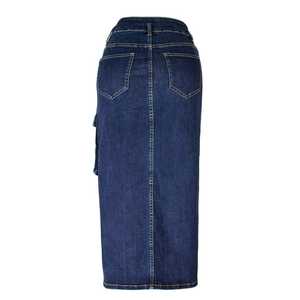 Women Casual High Waist <b>Denim</b> Mermaid Long <b>Skirt</b> Back Slit <b>Maxi</b> <b>Skirt</b> <b>Plus</b> <b>Size</b> Anti-Wrinkle Summer - Product Image 2