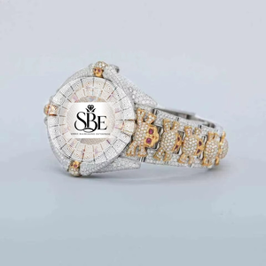 Reloj de Lujo con Movimiento de Cuarzo, Correa de Aleación de 20 mm, Diamante Moissanita Color D VVS1, Clásico y Elegante, Regalo para Coleccionistas - Product Image 2