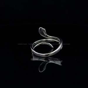 0.63 CTW Round Lab Grown Diamond Snake 14K White Gold Ring, Statement Animal Jewelry, <b>Unique</b> Anniversary <b>Gift</b> <b>for</b> <b>Her</b> - Product Image 3