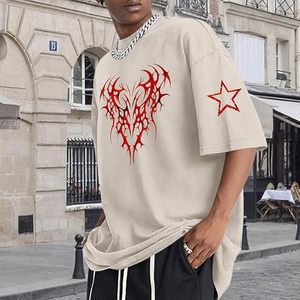 T-shirts en coton imprimés à manches courtes pour hommes, col rond, coupe ajustée, écologiques, 220g, vente en gros d'usine, décontractés et basiques - Product Image 5