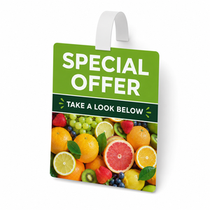 OEM Custom <b>PVC</b> Shelf Wobbler for Supermarket Retail Advertising Display Plastic Shelf Talker Price Tag Holder Printing Factory - Product Image 1