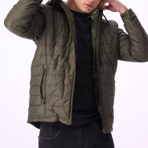 Veste matelassée légère et pliable pour homme, imperméable, avec capuche, pour l'hiver, veste matelassée personnalisée pliable avec poche de rangement - Product Image 6