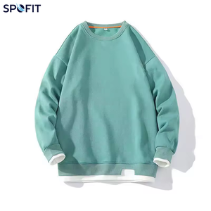 เสื้อสเวตเชิ้ตไหมพรมผู้ชายทรงโอเวอร์ไซส์ บางเบา สำหรับฤดูหนาว สไตล์ลำลอง คอกลม สีพื้น ใส่ได้ทั้งชายหญิง ชุดคู่รัก แฟชั่นแนวสตรีท ฮิปฮอป - Product Image 4