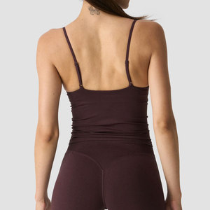 Camiseta Deportiva de Compresión Alta para Mujer, Ajustada al Cuerpo, Elástica en 4 Direcciones, de Color Sólido, Secado Rápido y Ecológica - Product Image 2