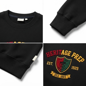 Sudadera Personalizada OEM de 240 g/m², 100% Algodón Jersey, Transpirable, con Hombros Caídos, Cuello Redondo, Estilo Vintage, Talla Grande para Hombre - Product Image 4