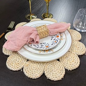 Bulk Supply Rattan Charger <b>Plate</b> Handmade Boho Style Table <b>Mat</b> for Dining Wedding & Catering Use - Product Image 3