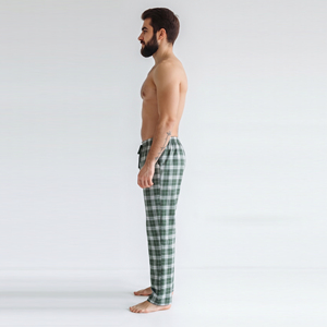 Wholesale <b>Men</b> <b>Flannel</b> Sleeping Pants Low Drawstring Waist Nightwear Trouser Plaid Check <b>Pajama</b> Pants <b>Men</b> Cotton Sleeping Trouser - Product Image 3