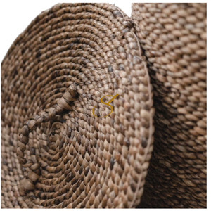 Panier à linge avec couvercle IKAT en jacinthe d'eau (3 tailles) - Product Image 3