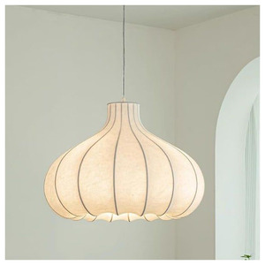 Lámpara Colgante Nórdica Minimalista de Tela de Seda, Estilo Japonés Wabi-Sabi, Forma de Cebolla, Moderna, para Decoración de Comedor - Product Image 1