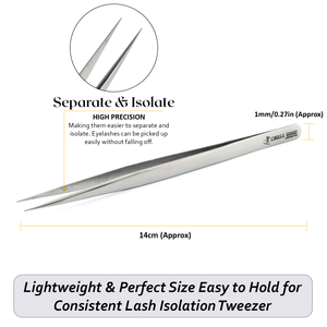 Pince à épiler de précision en acier inoxydable pour extensions de cils, pointe en fibre, applicateur de volume incurvé - Product Image 5