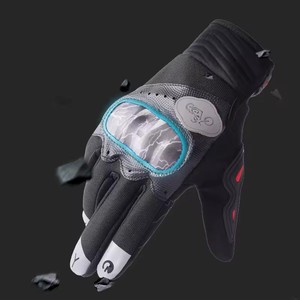 Full Finger Cycling Gloves With PU Palm And Hook Loop Closure Unisex Summer Breathable Touchscreen Compatible Green Black - Product Image 3