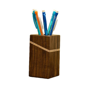 Contenedor de Escritorio Ecológico para la Escuela y la Oficina, Portalápices Estándar, Portaplumas de Madera Natural Artesanal - Product Image 1