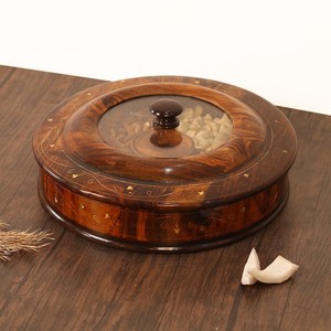 Decorative Wooden Masala Dabba with Multiple Sections for Kitchen Counter Storage and Home Dining Accessories - Product Image 5