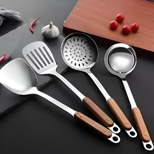 Cuillère en bois de qualité supérieure pour cuisiner, mélanger, servir les aliments, ustensile de cuisine naturel fait à la main, disponible à la vente - Product Image 4