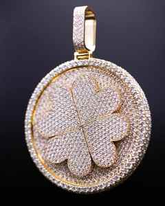 Colgante de Plata de Ley 925 Personalizado con Mapa Hip Hop, con Moissanita VVS, Joyería RTS, Precio al por Mayor - Product Image 1