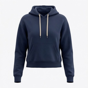 Sudaderas con Capucha Cortas de Forro Polar Oversize para Mujer, con Mangas Raglán Completas, Dobladillo Personalizado, Serigrafía y Colores Personalizables - Product Image 1