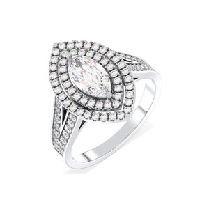 REYES Anillo de compromiso solitario de oro amarillo de 14 quilates con diamante de corte marquesa de 1.65 quilates cultivado en laboratorio para mujer, joyería fina. - Product Image 6
