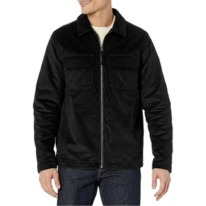 Chaqueta Bomber de Forro Polar Azul Claro para Hombre, con Cierre, Dos Bolsillos en el Pecho, Cuello Mao, Estilo Casual, Corte Regular, para Primavera - Product Image 4