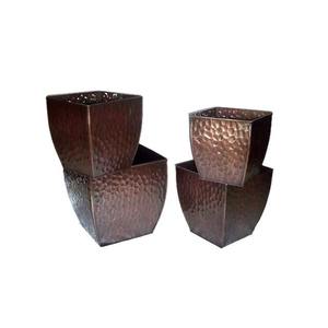 Vase à fleurs en métal fait main, tendance actuelle, décoration rustique de style farmhouse pour la maison, centre de table pour salon, chambre et bureau - Product Image 5