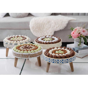 Handcrafted Bone Inlay Cake Stand for Luxury <b>Table</b> Decor Decorative Cake Presentation Pedestal for Weddings Parties Hotels an - Product Image 3